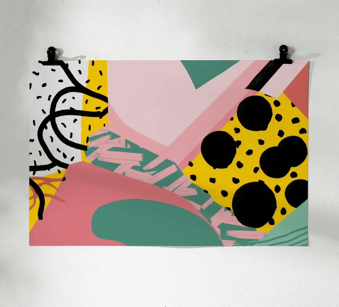 Gestructureerde vorm collage poster van Frosh Pallete