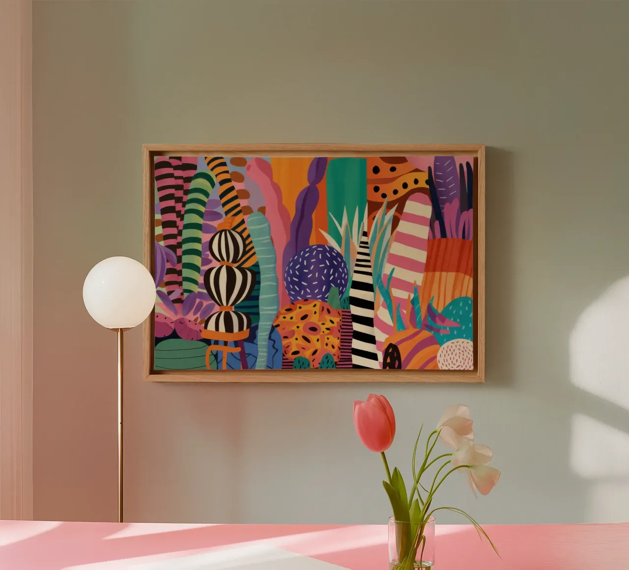 Chromatische droomvallei canvas met Baklijst van Obs Canvas