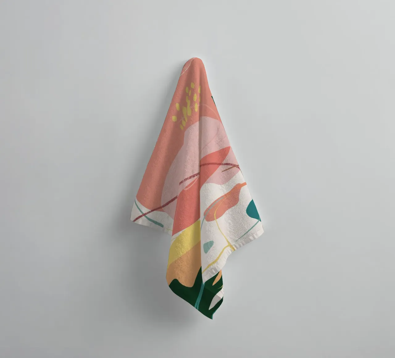 Feuille douce abstraite serviette de bain de Lunar Valentina