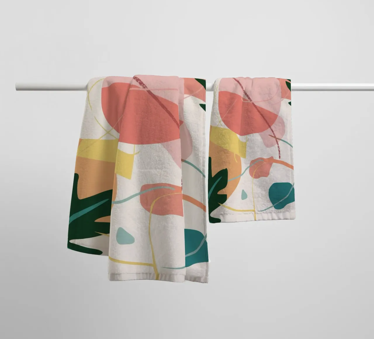 Feuille douce abstraite serviette de bain de Lunar Valentina