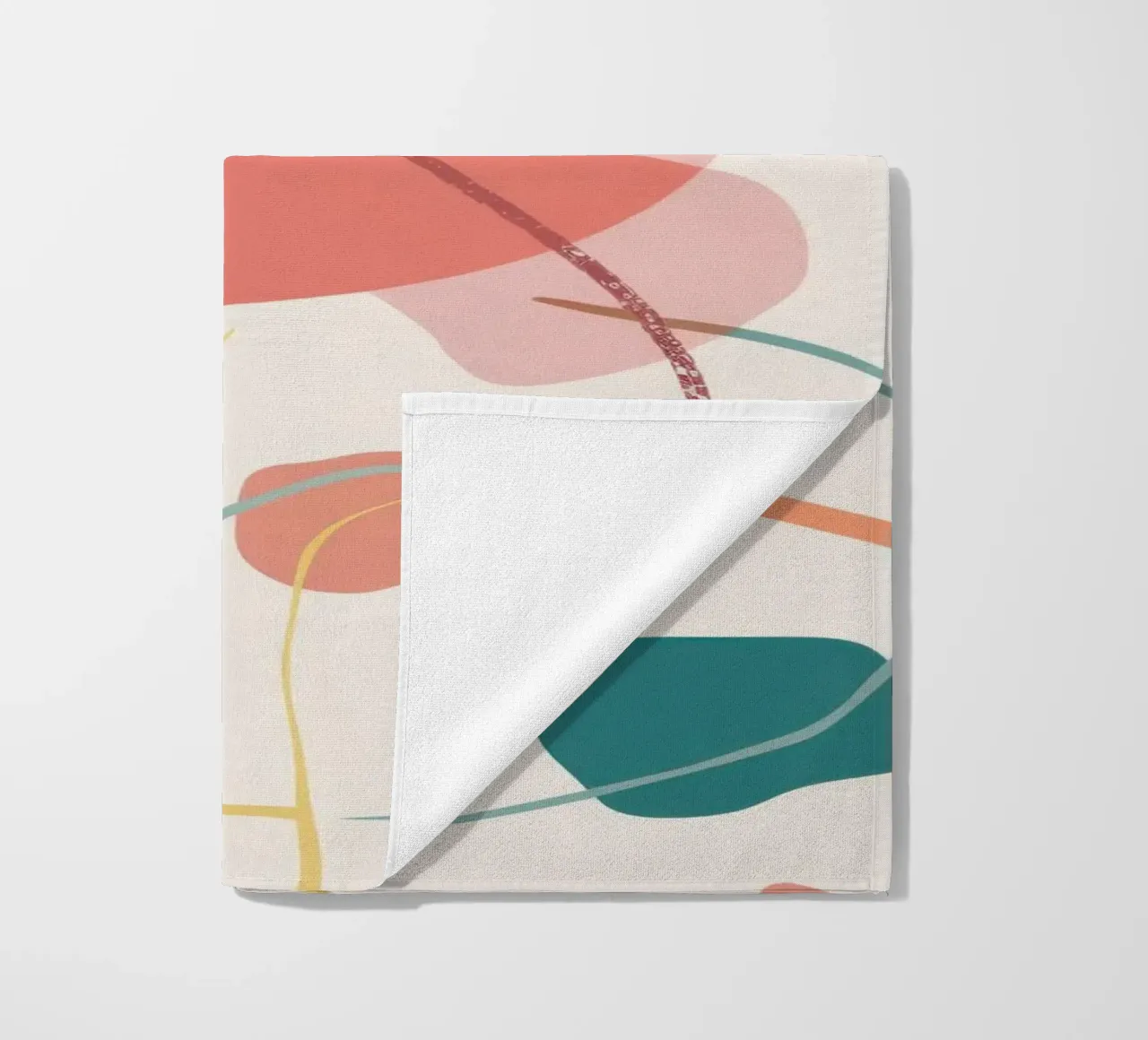 Feuille douce abstraite serviette de plage de Lunar Valentina