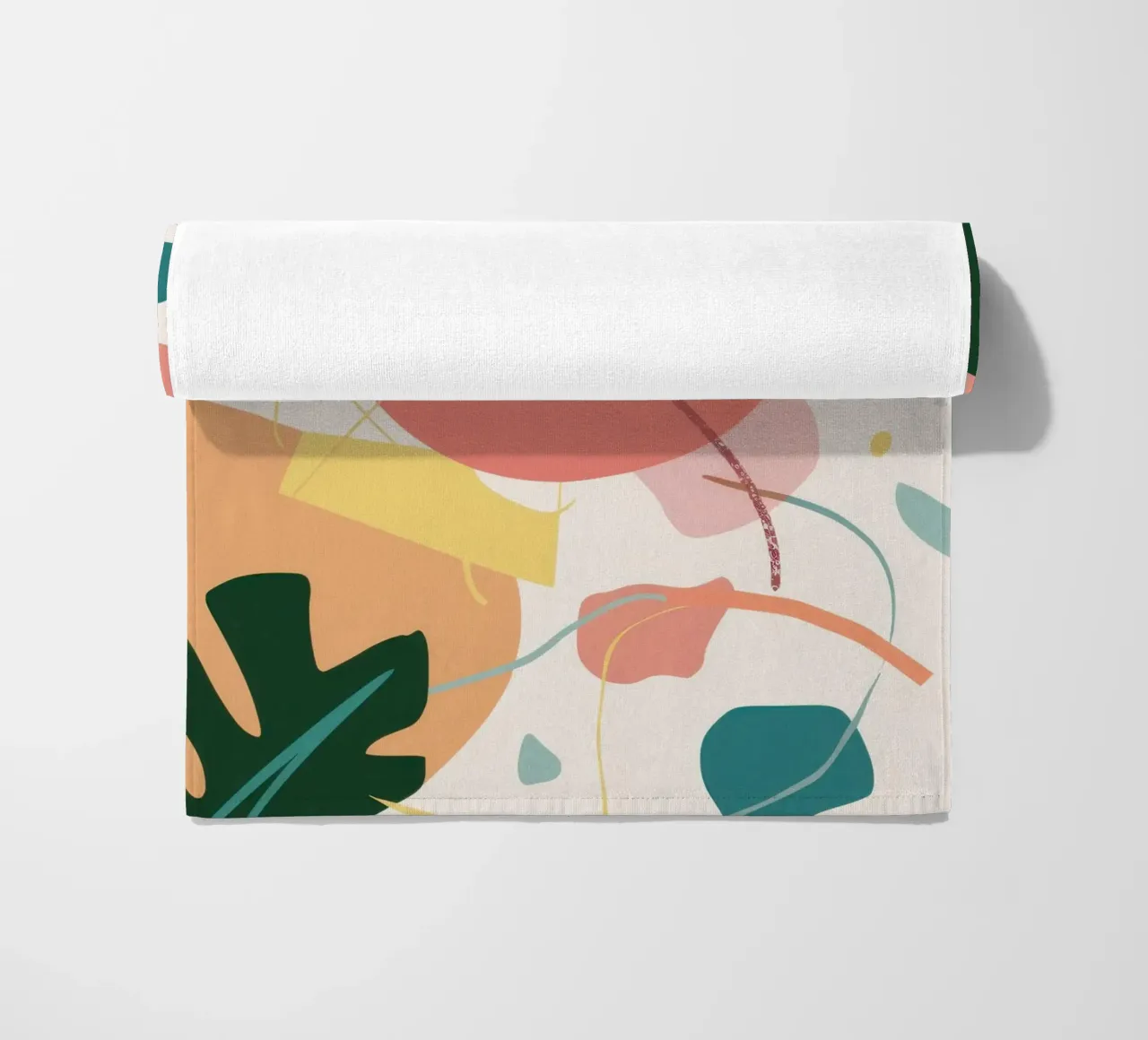 Feuille douce abstraite serviette de plage de Lunar Valentina