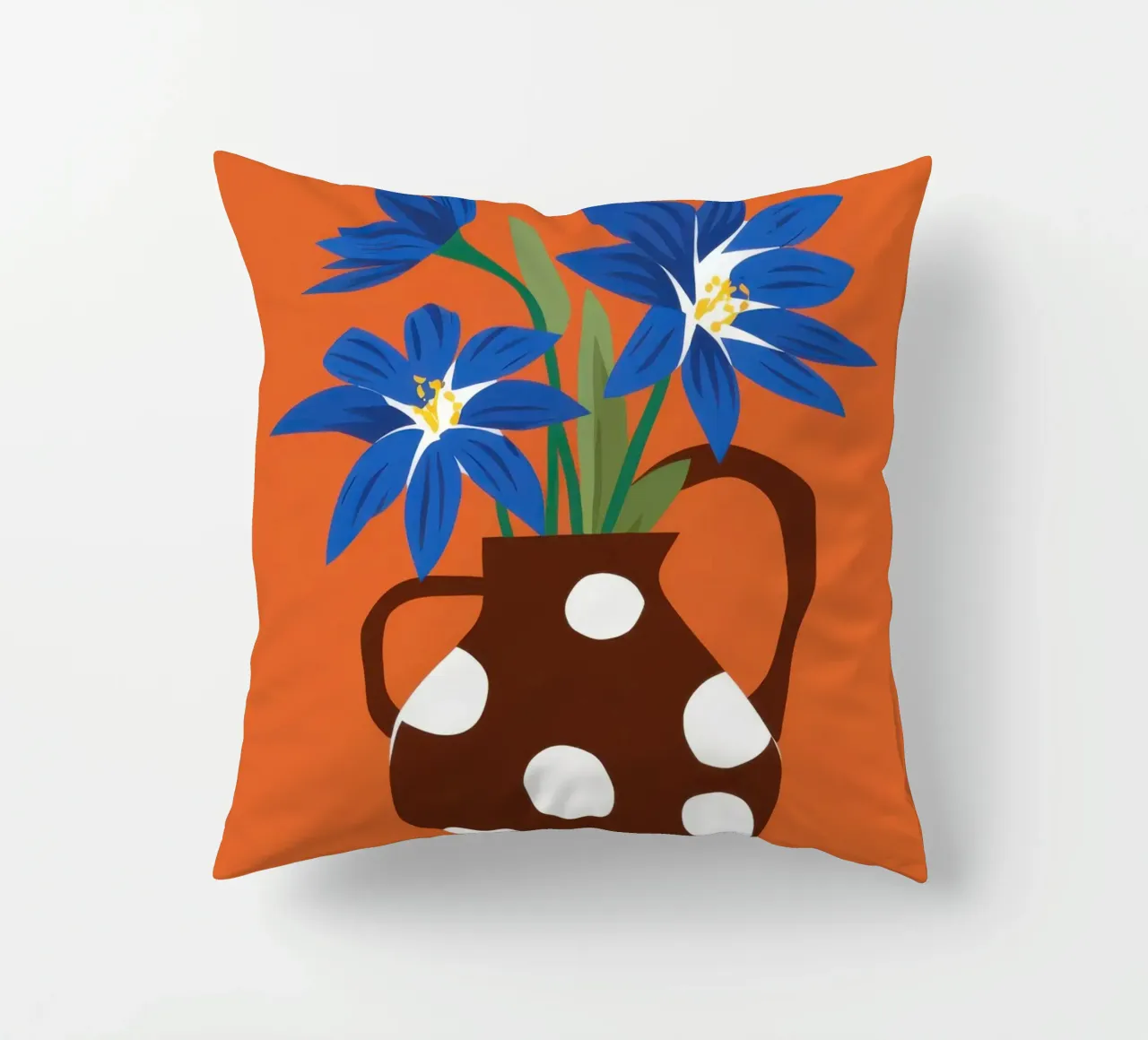 Polka Dot Daisies decorative cushion by Frosh Pallete