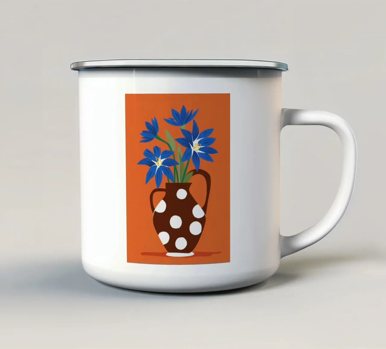 Margherite a pois tazza in smalto da Frosh Pallete