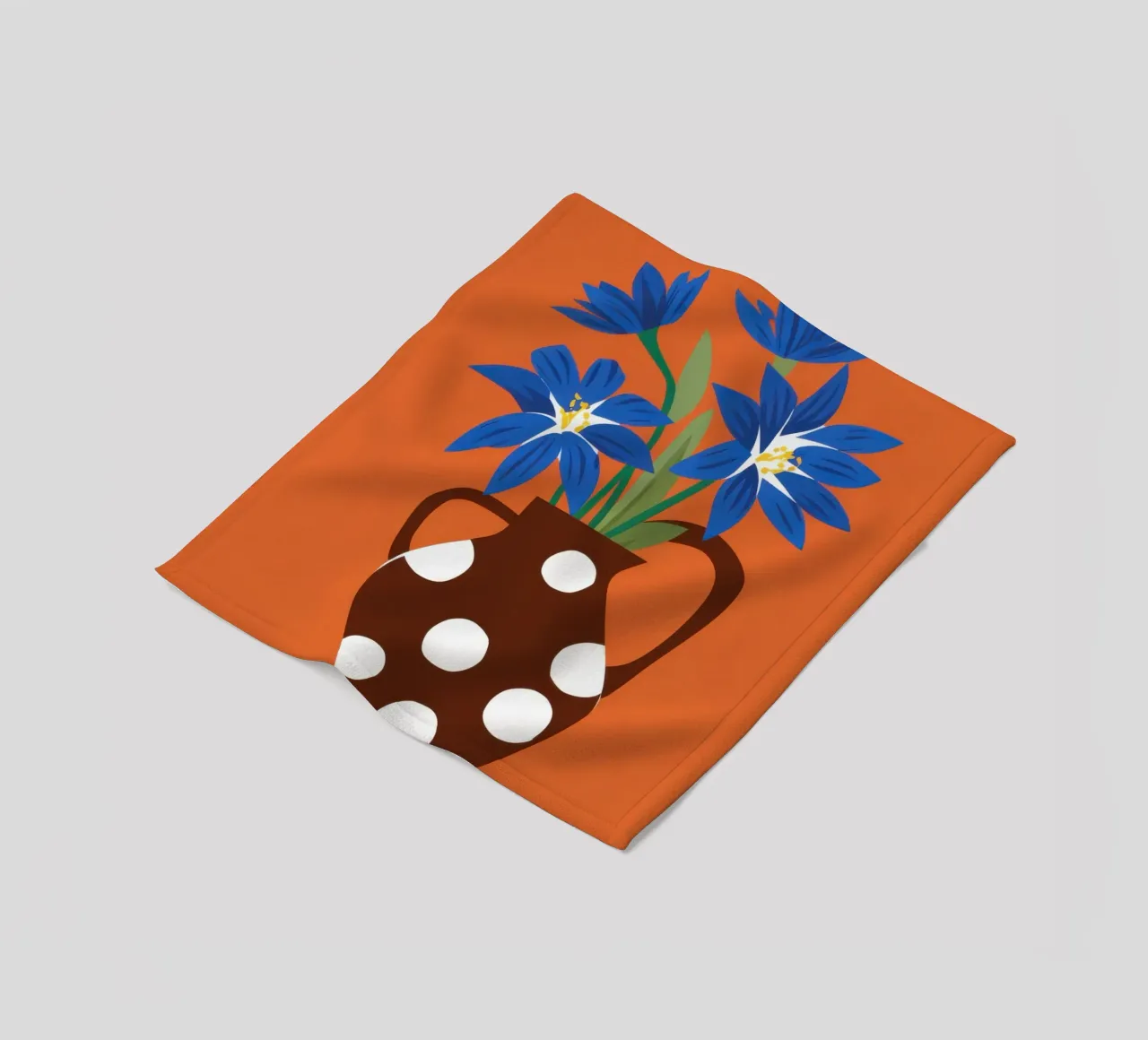 Polka Dot Daisies fleece blanket by Frosh Pallete
