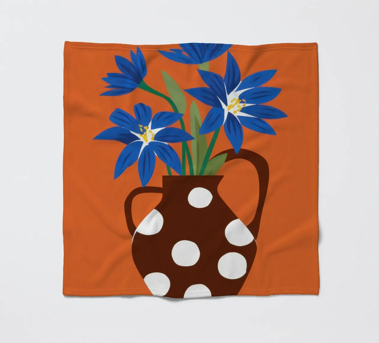 Polka Dot Daisies fleece blanket by Frosh Pallete
