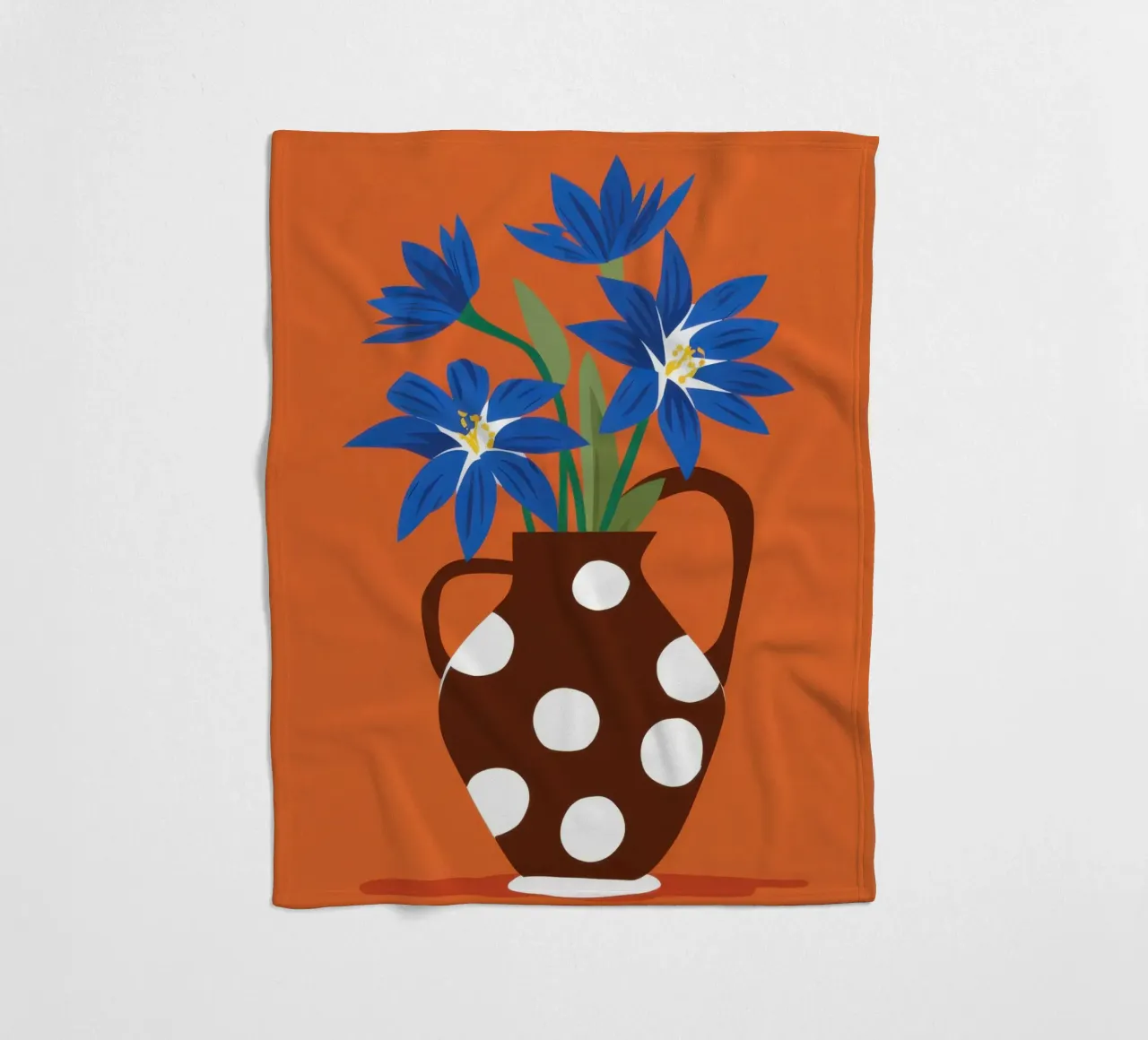 Polka Dot Daisies fleece blanket by Frosh Pallete