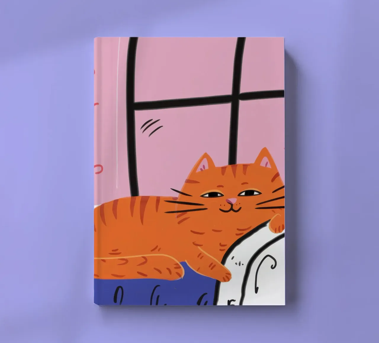 Window Cat Nap notebook by Obs Canvas