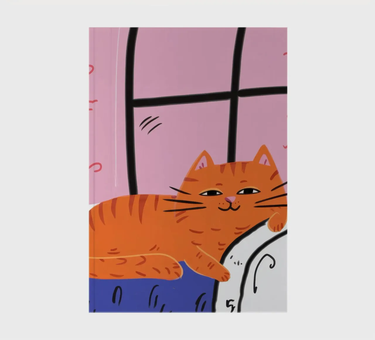 Window Cat Nap notebook by Obs Canvas