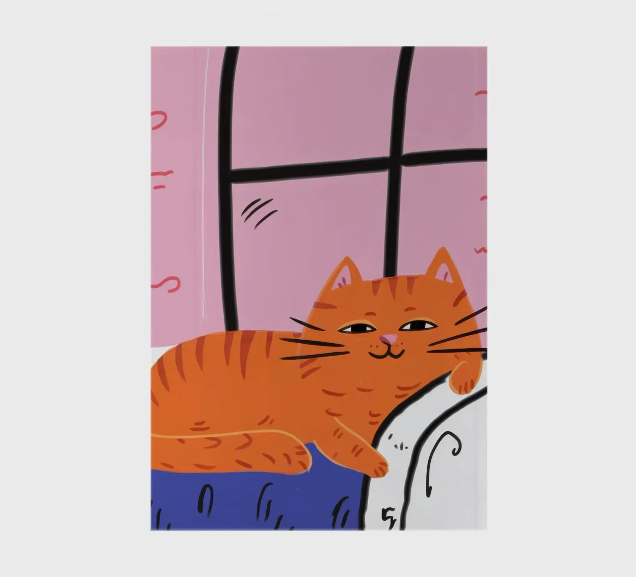 Window Cat Nap notebook by Obs Canvas
