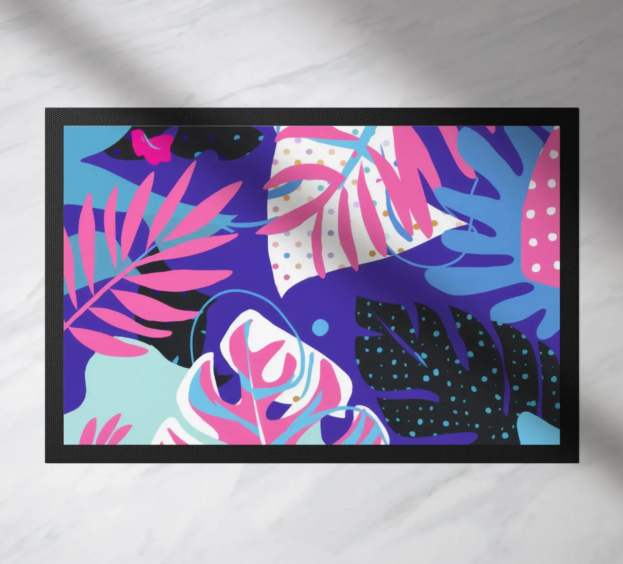 Neon Jungle Night doormat by Frosh Pallete