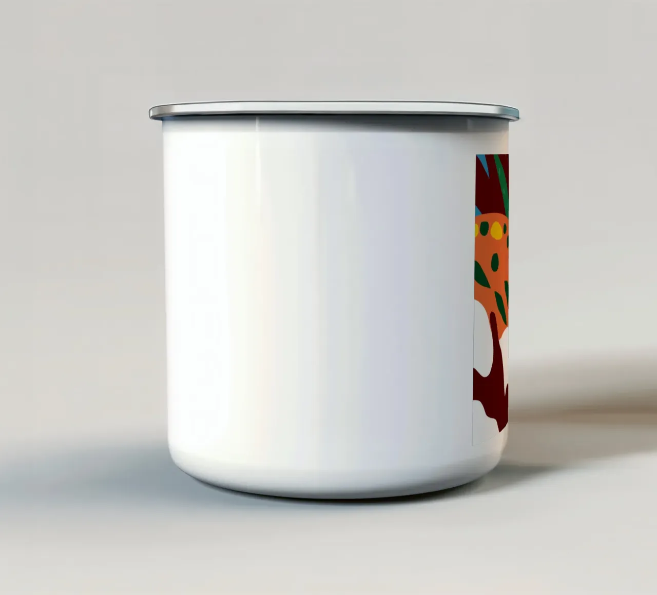 Musa ad ala di farfalla tazza in smalto da Line Fable