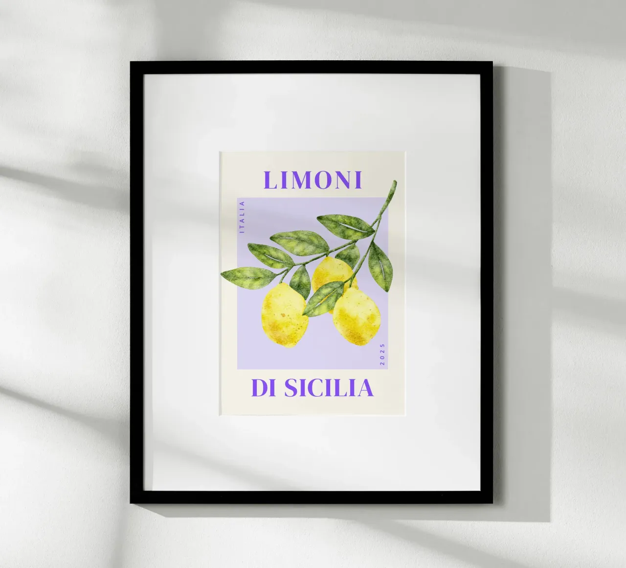 Lemons of Sicily - Italy 2025 poster by Roamance Studio
