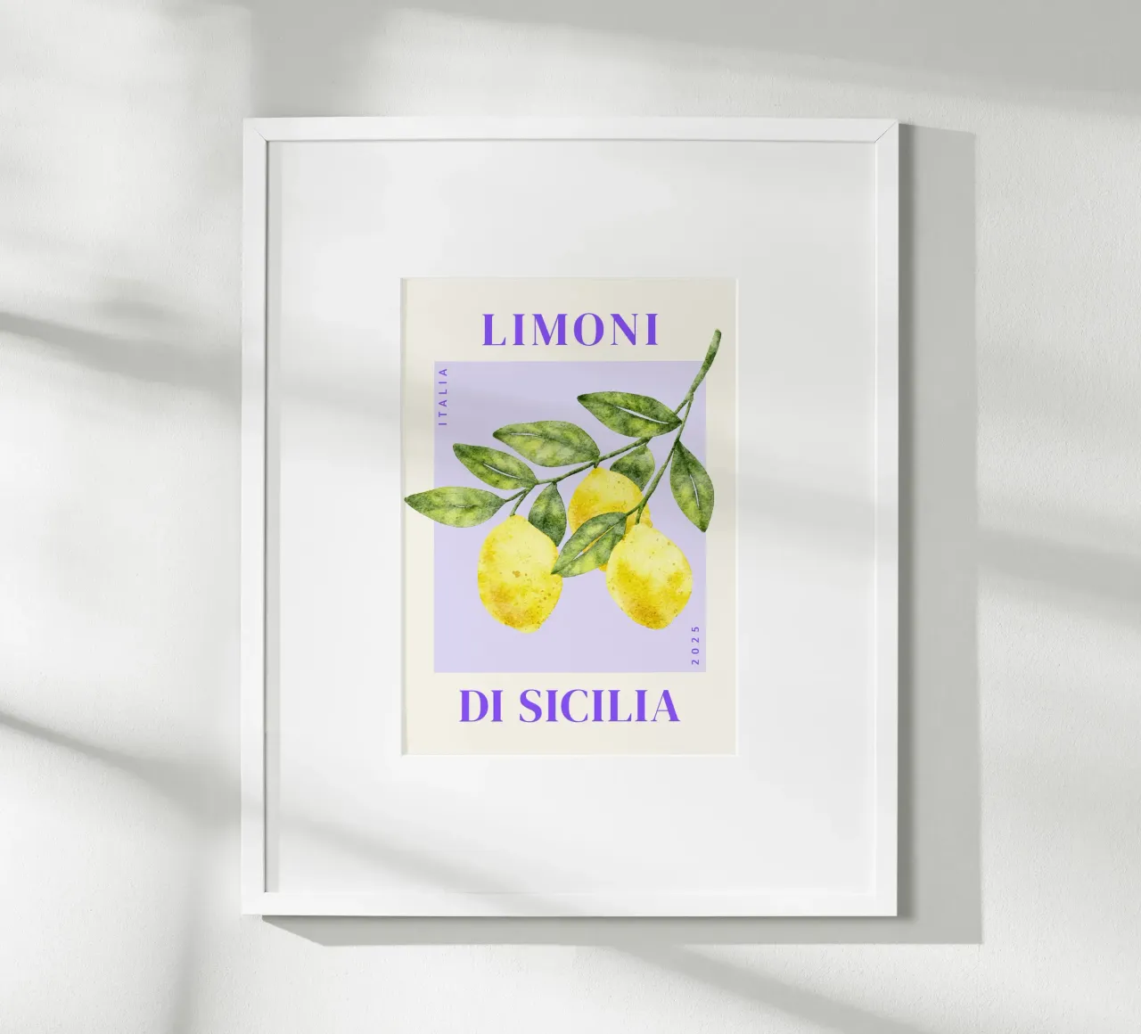 Lemons of Sicily - Italy 2025 poster by Roamance Studio