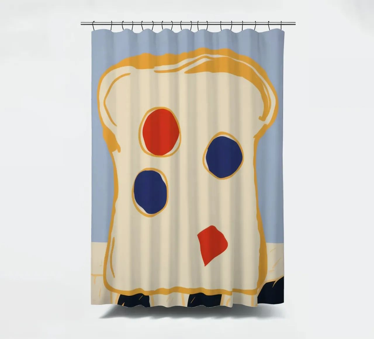 Toast artistico per la colazione tenda da doccia da Frosh Pallete