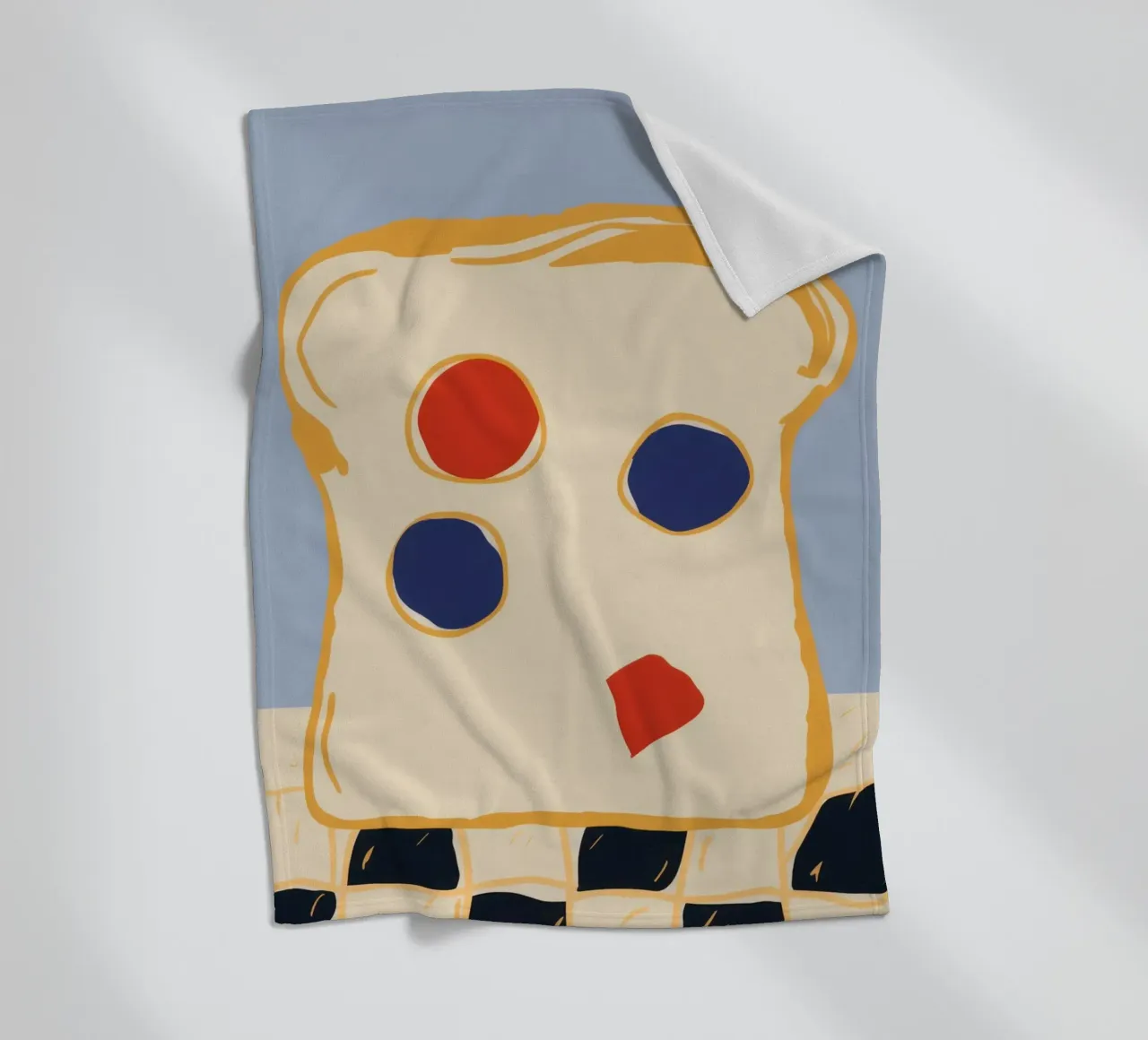 Toast artistico per la colazione coperta in pile da Frosh Pallete