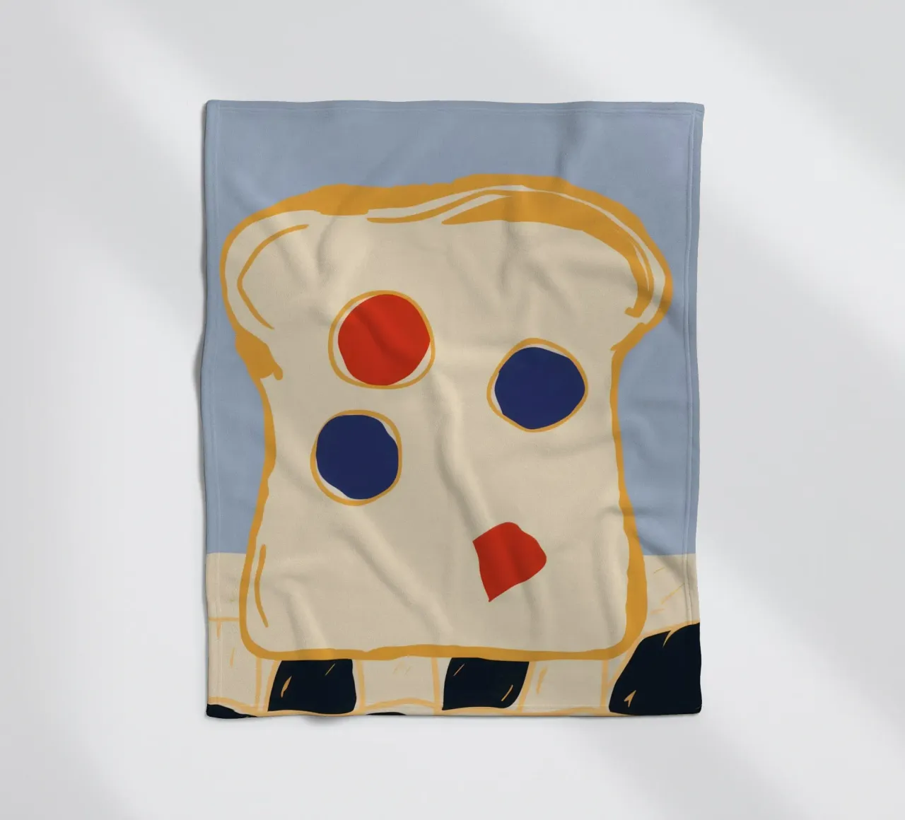 Toast artistico per la colazione coperta in pile da Frosh Pallete