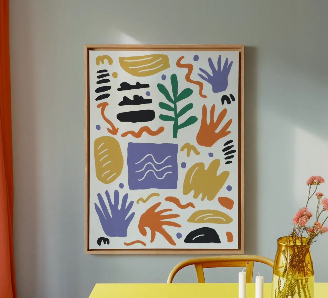 Symbolic Shape Play canvas by Lunar Valentina