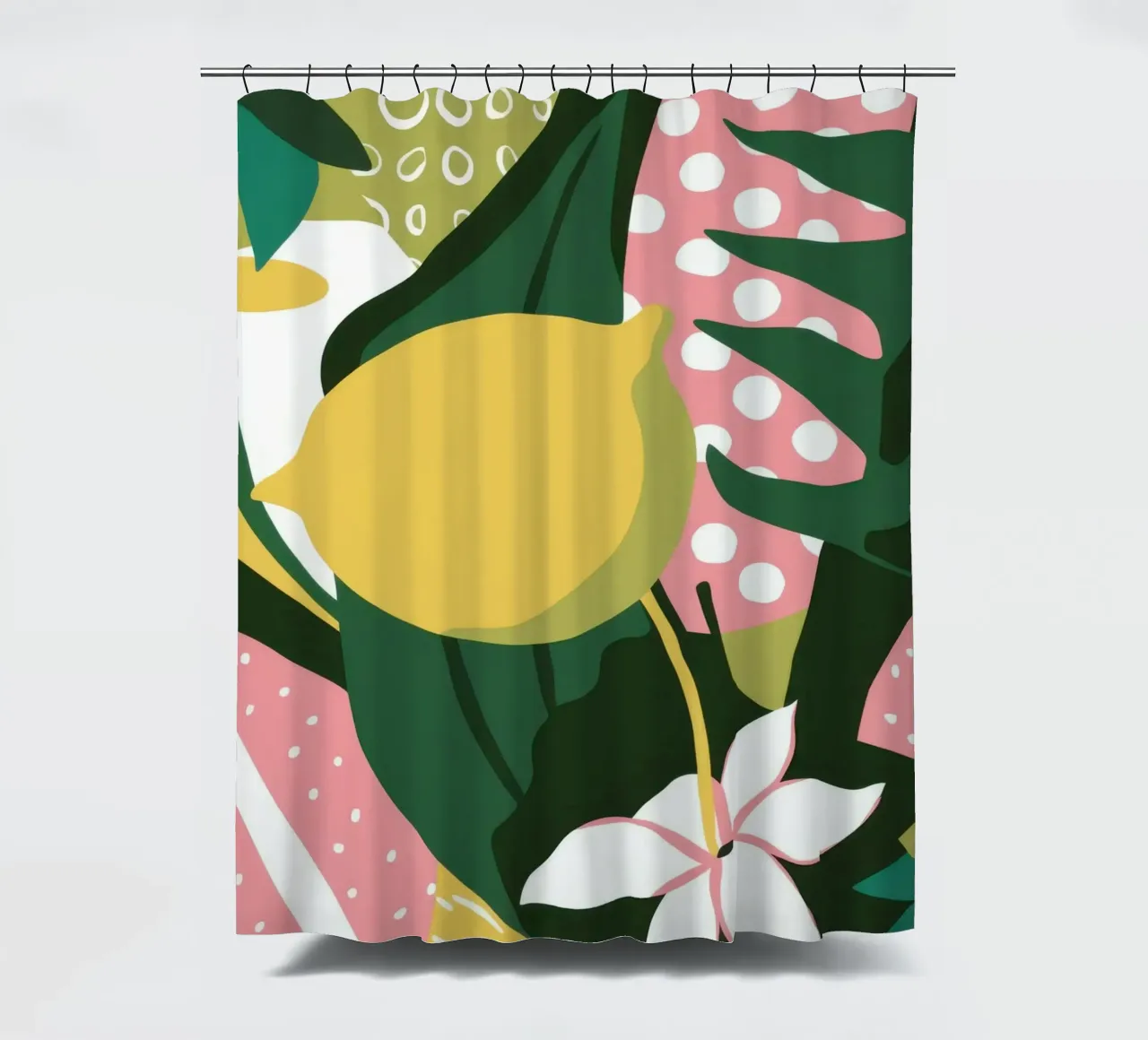 Ciao Lemon Tropics Duschvorhang von Line Fable