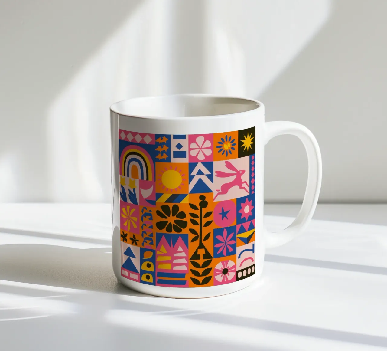 Griglia popolare cromatica tazza in ceramica da Obs Canvas