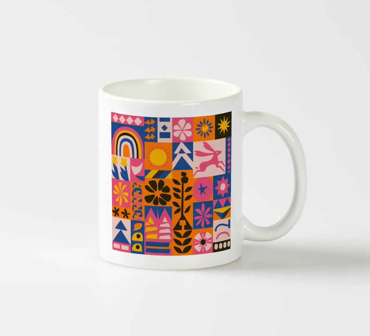 Griglia popolare cromatica tazza in ceramica da Obs Canvas