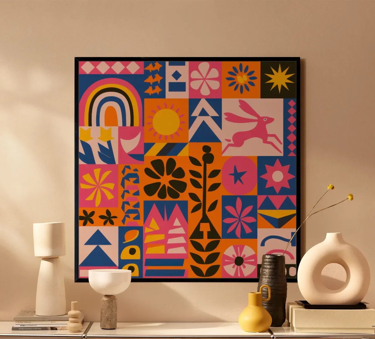 Griglia popolare cromatica poster da Obs Canvas