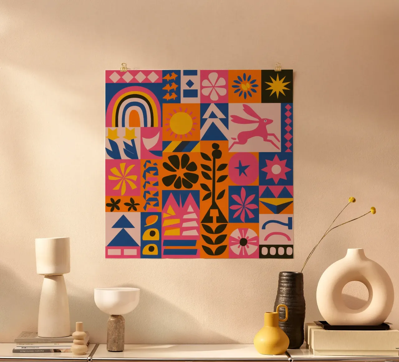 Griglia popolare cromatica poster da Obs Canvas