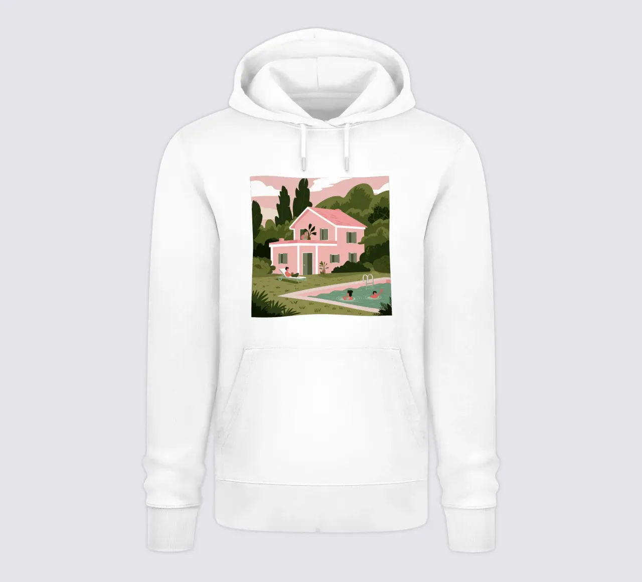 Pink Villa Dreams felpa con cappuccio da Line Fable