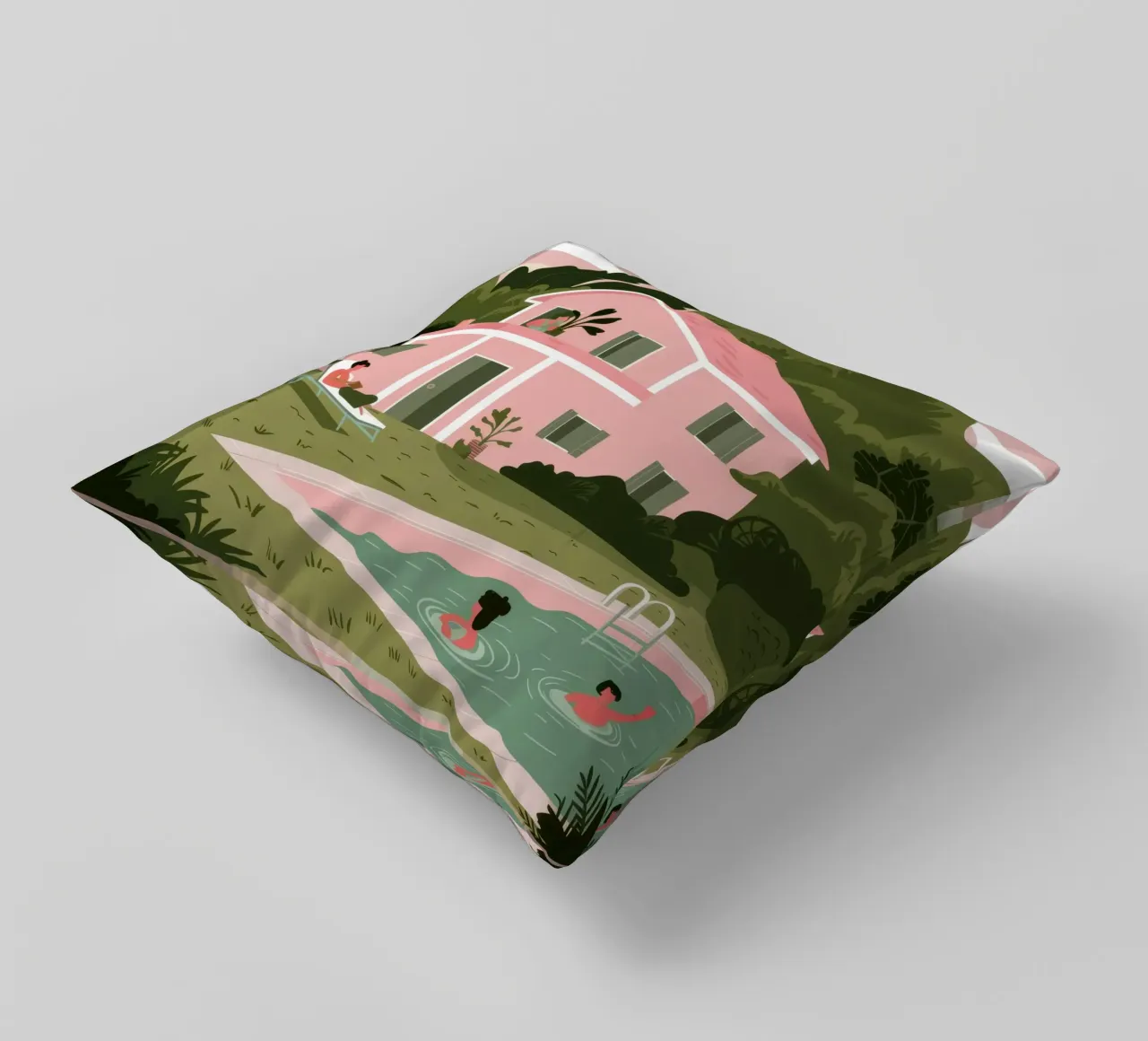 Pink Villa Dreams cuscino da Line Fable