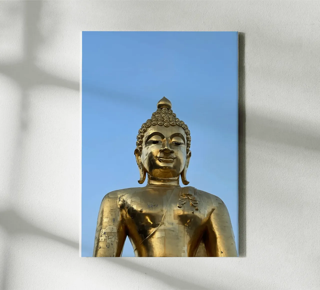 Gouden Boeddha, Thailand canvas met Baklijst van Roamance Studio