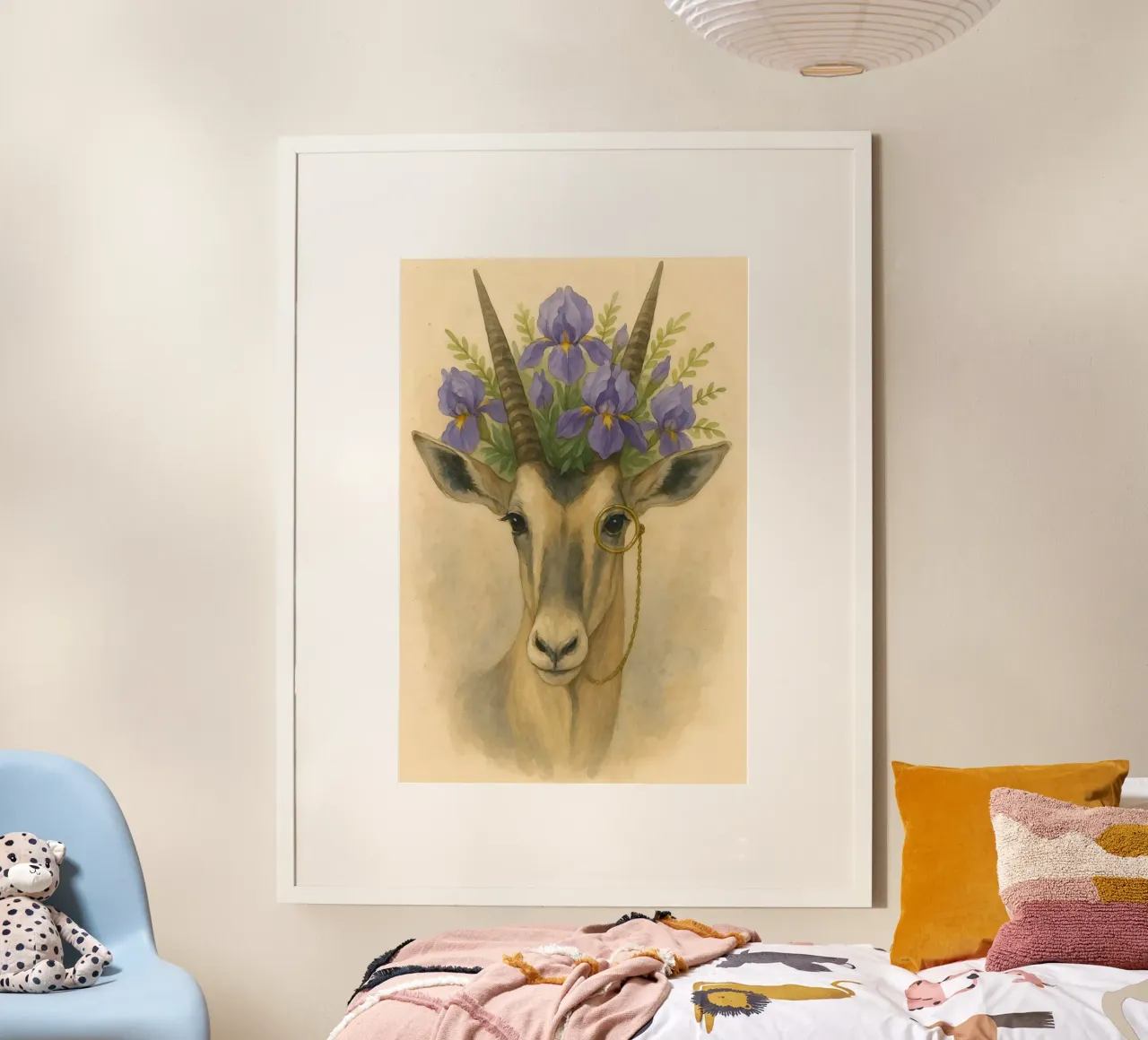 The Noble Plains walker: Iris-Crowned Elegance hahnemühle by Graceful Desine