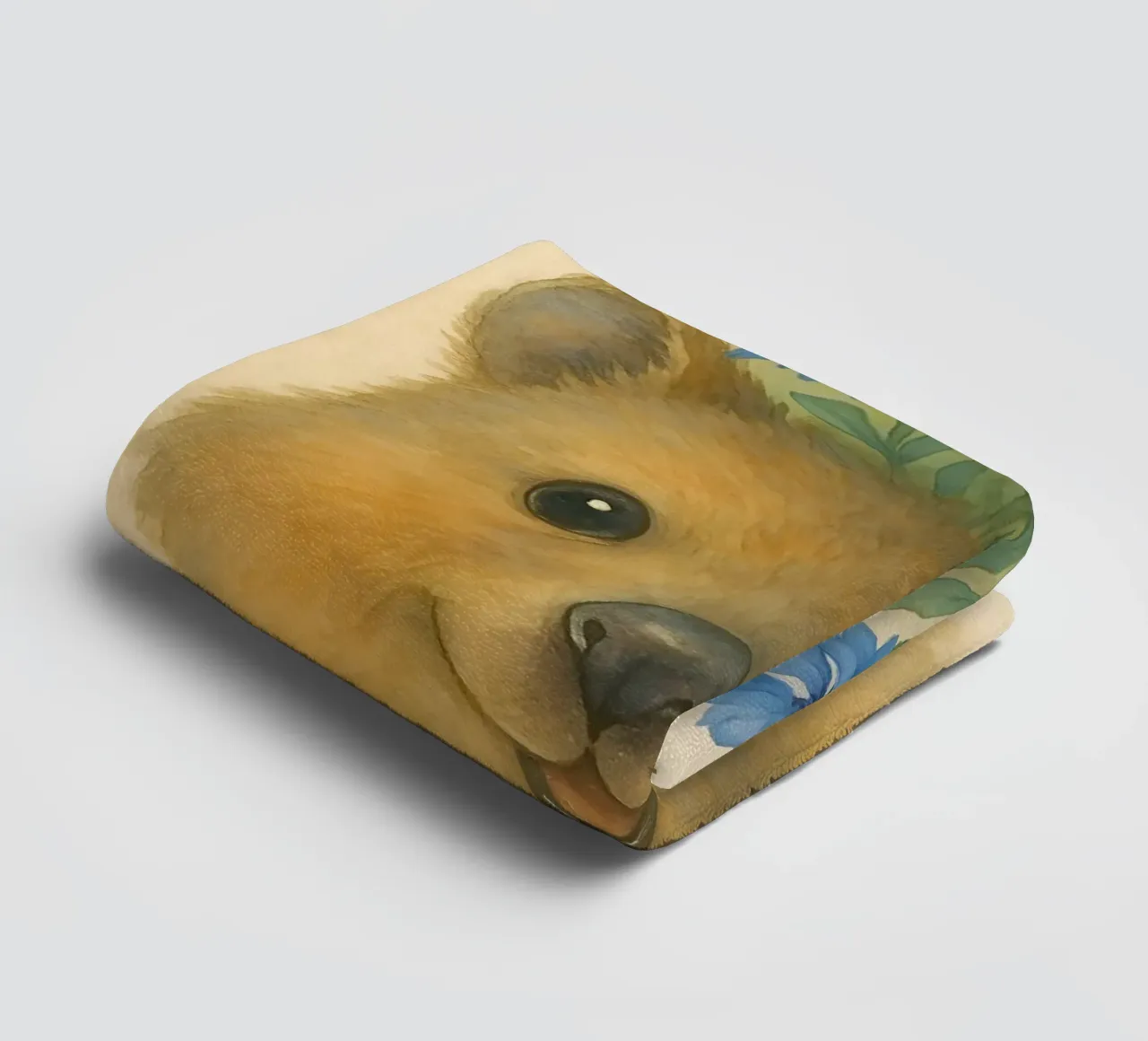 Lo studioso allegro: Quokka con fiordalisi asciugamano da bagno da Graceful Desine