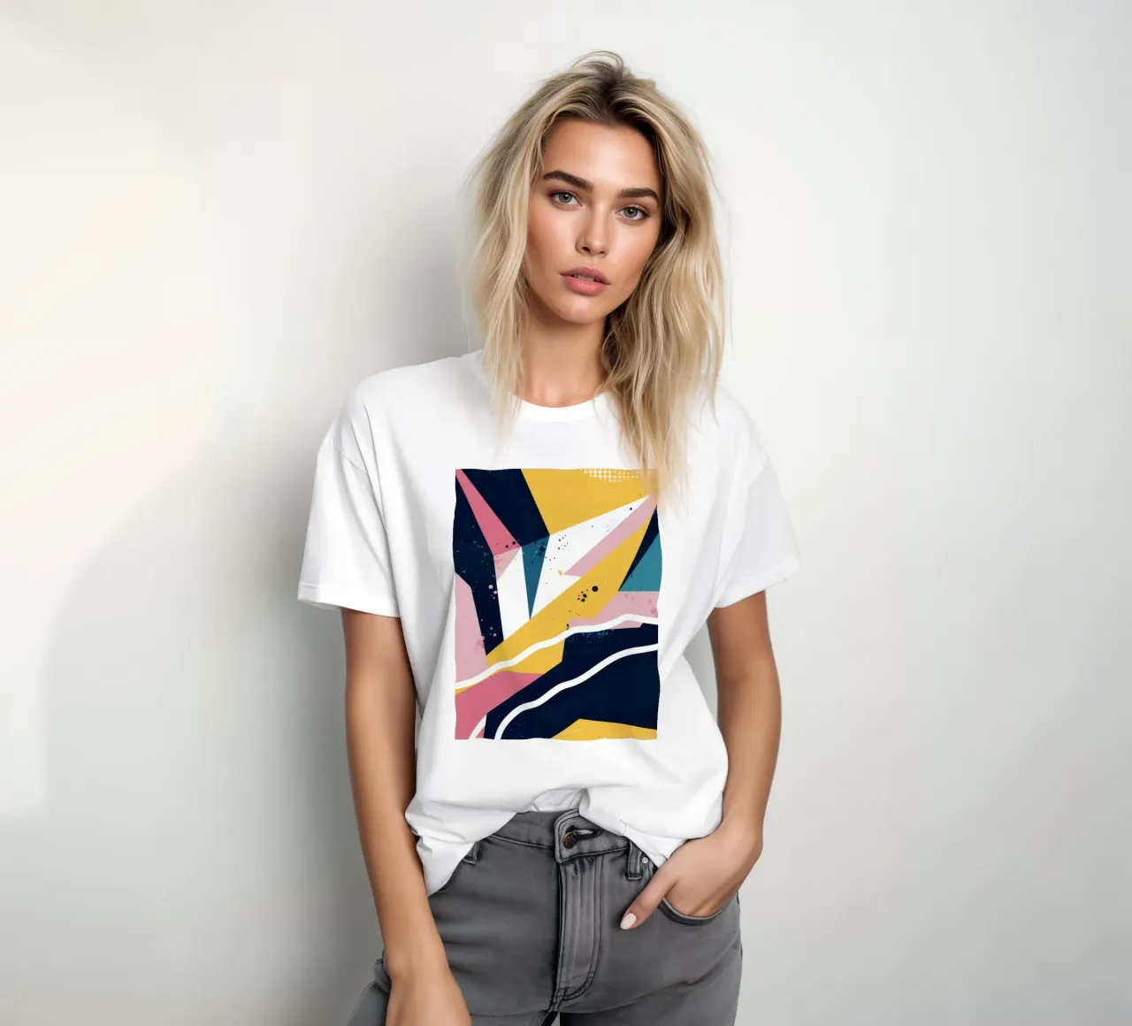 Dynamic Geometric Abstract t-shirt by Frosh Pallete