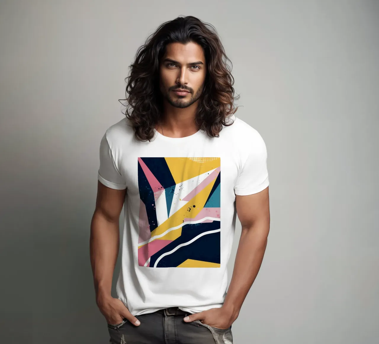 Dynamic Geometric Abstract t-shirt by Frosh Pallete