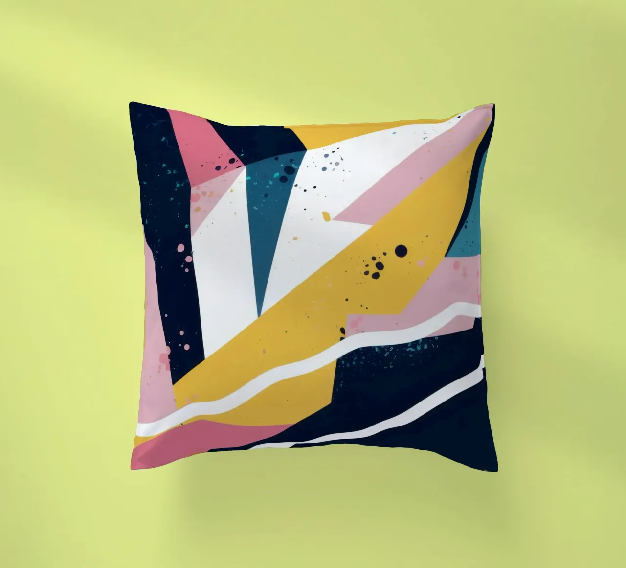 Dynamic Geometric Abstract decorative cushion by Frosh Pallete