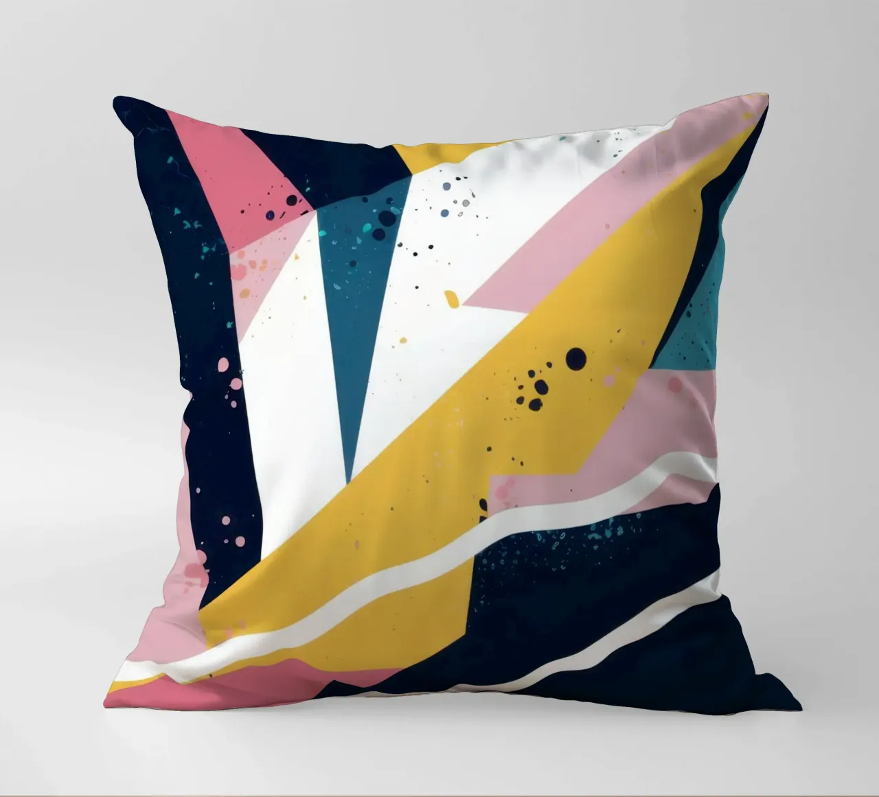 Dynamic Geometric Abstract decorative cushion by Frosh Pallete