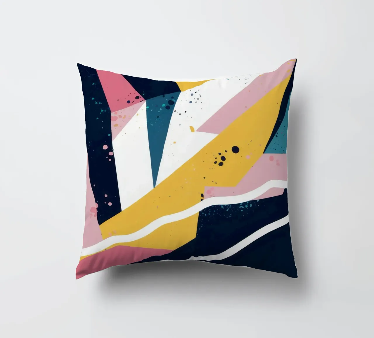Dynamic Geometric Abstract decorative cushion by Frosh Pallete