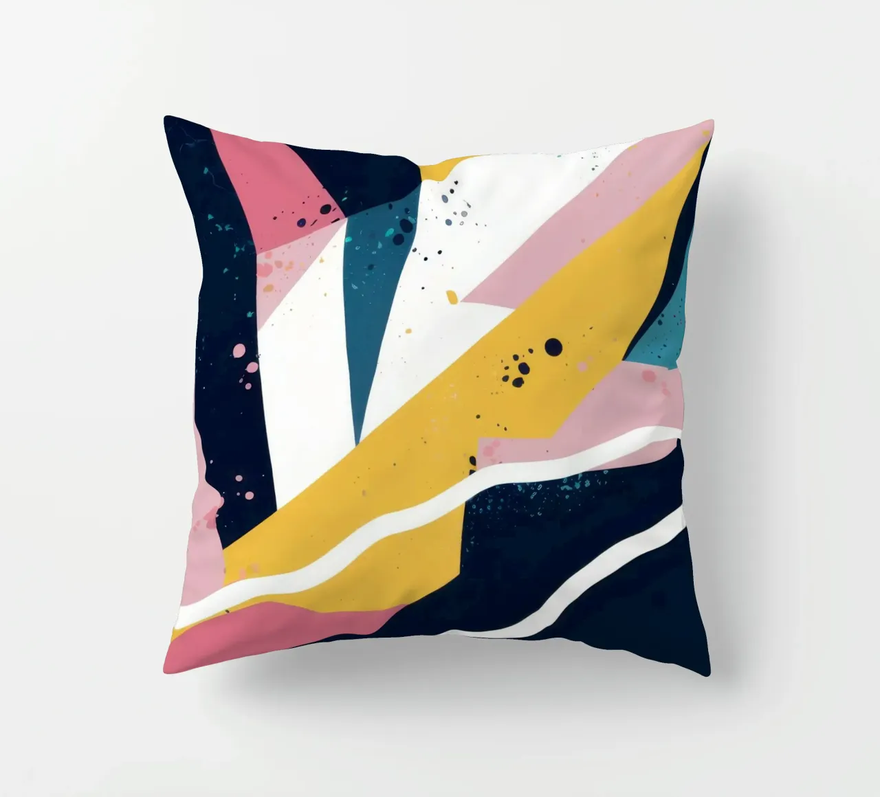 Dynamic Geometric Abstract decorative cushion by Frosh Pallete