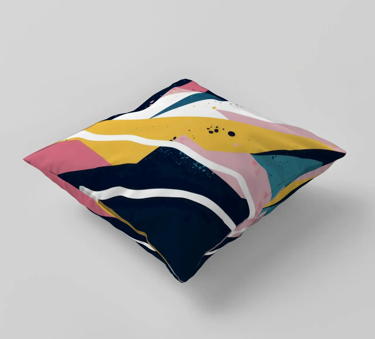 Dynamic Geometric Abstract decorative cushion by Frosh Pallete