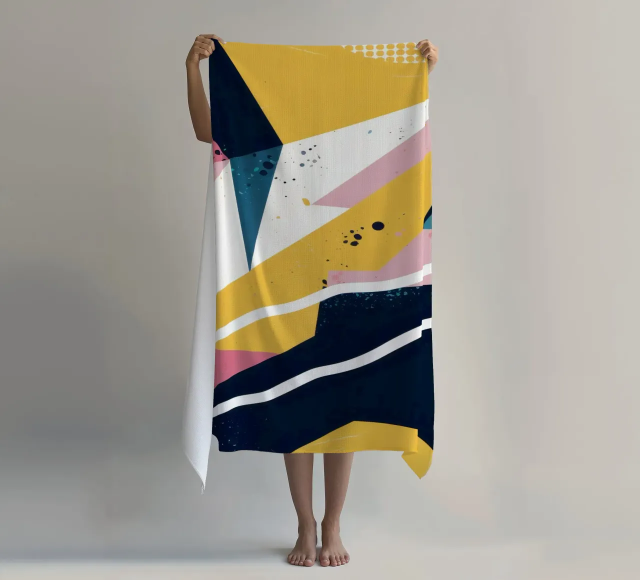 Dynamic Geometric Abstract beach towel by Frosh Pallete