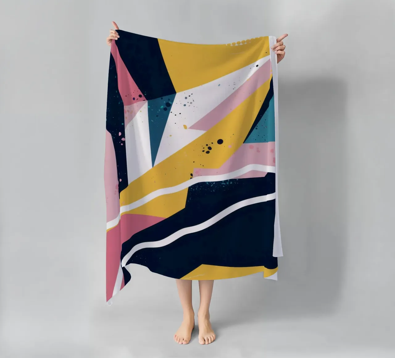 Dynamic Geometric Abstract beach towel by Frosh Pallete