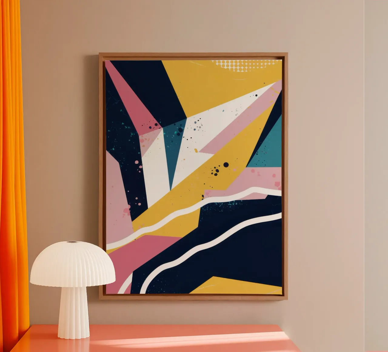 Dynamic Geometric Abstract canvas by Frosh Pallete
