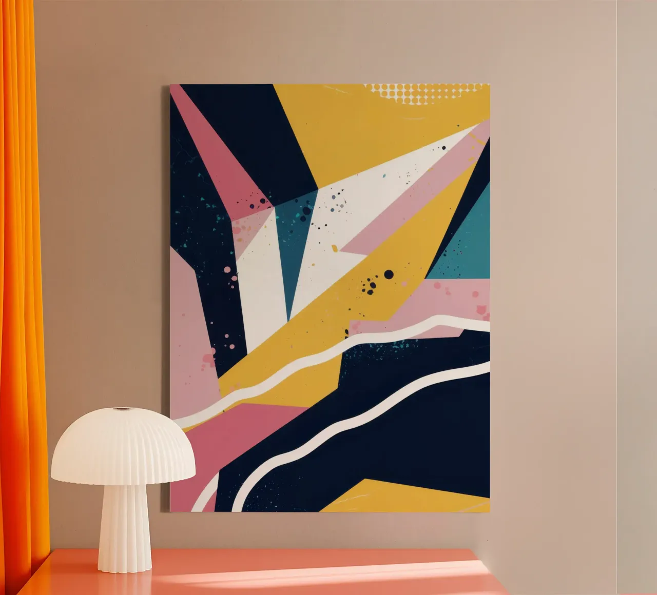 Dynamic Geometric Abstract canvas by Frosh Pallete
