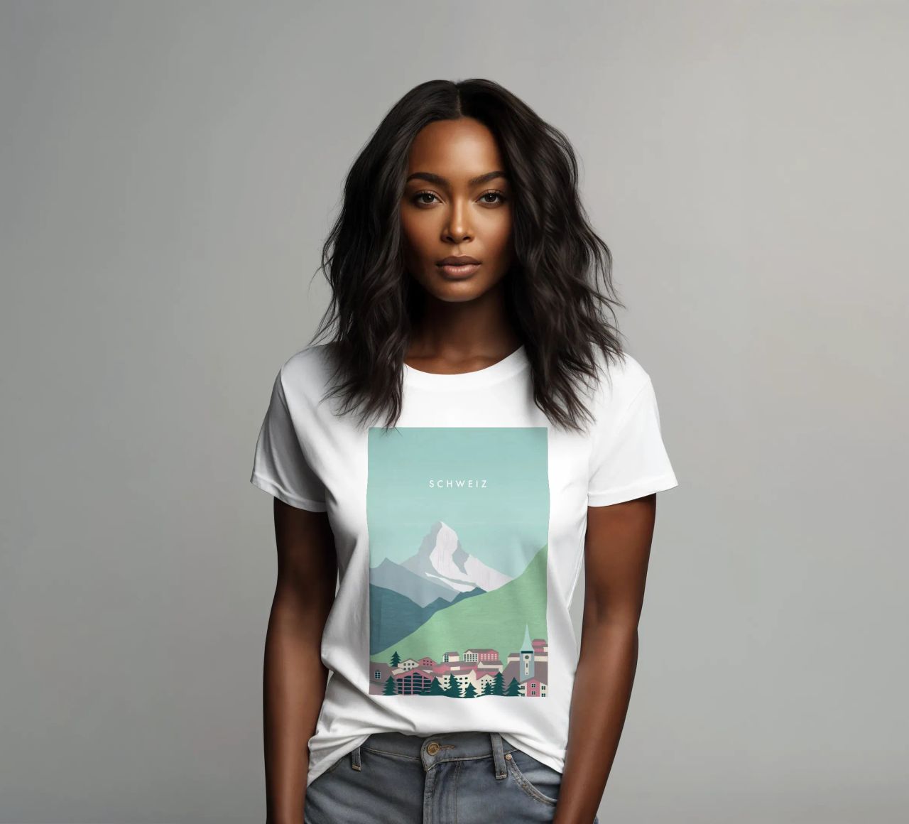 Schweiz Frauen T-Shirt von Katinka Reinke