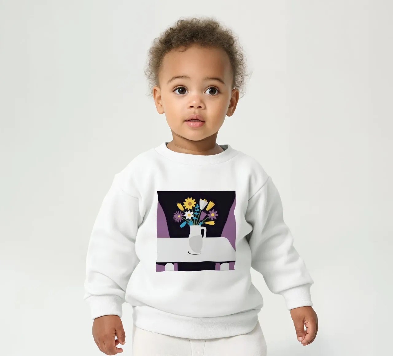 Bianco su bianco felpa neonato da Lunar Valentina