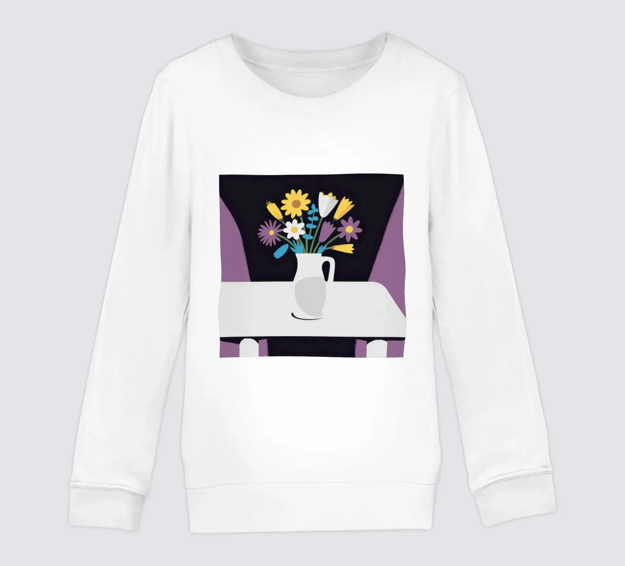 Bianco su bianco felpa bambino da Lunar Valentina