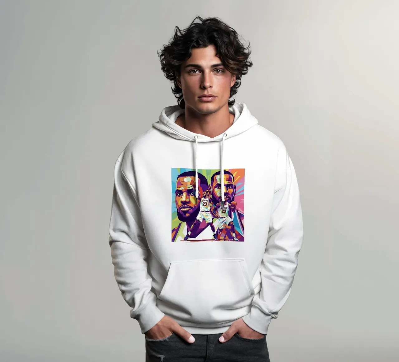 Lebron James artistic design felpa con cappuccio da Hantamrata