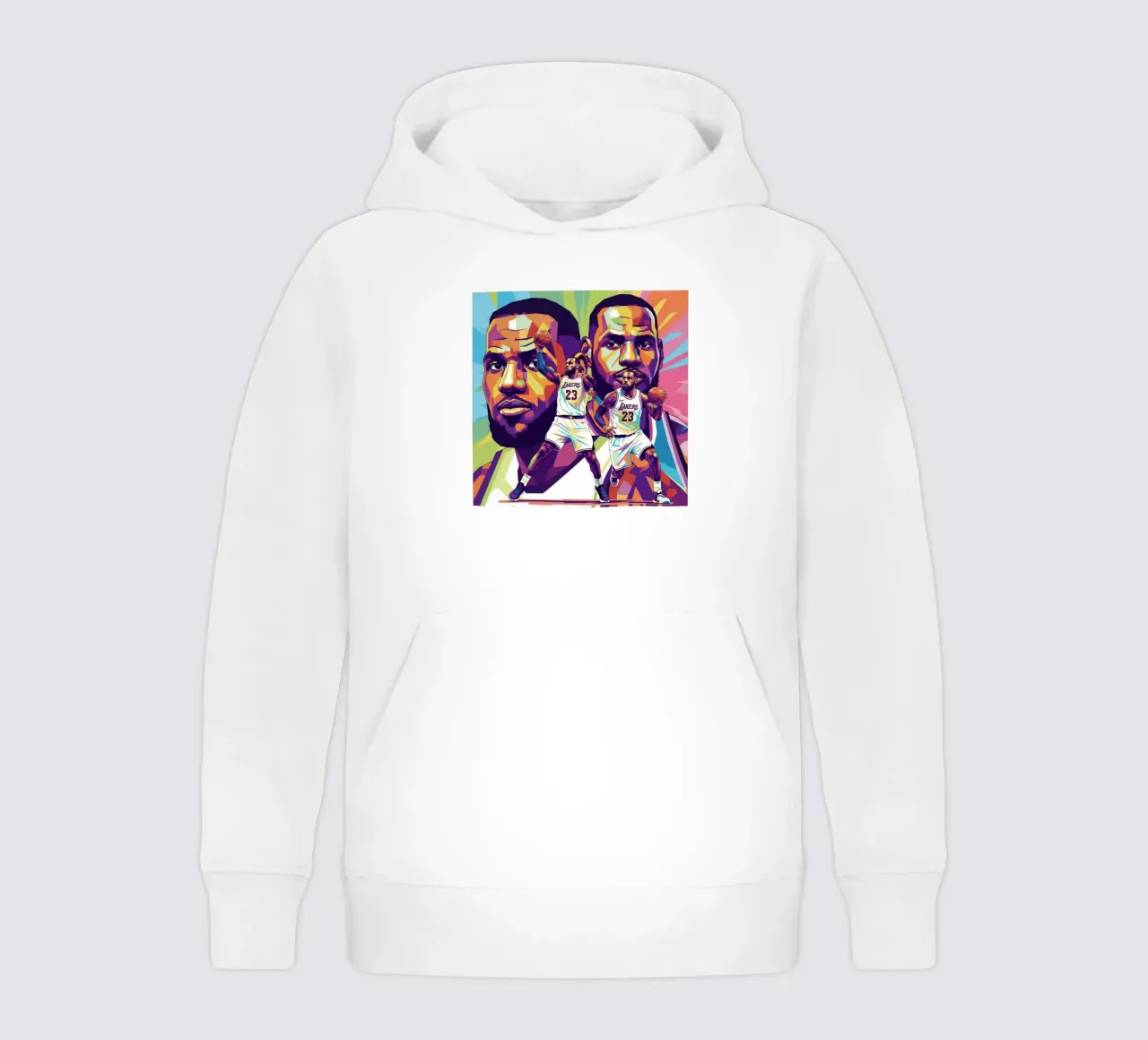 Lebron James artistic design kids hoodie by Hantamrata
