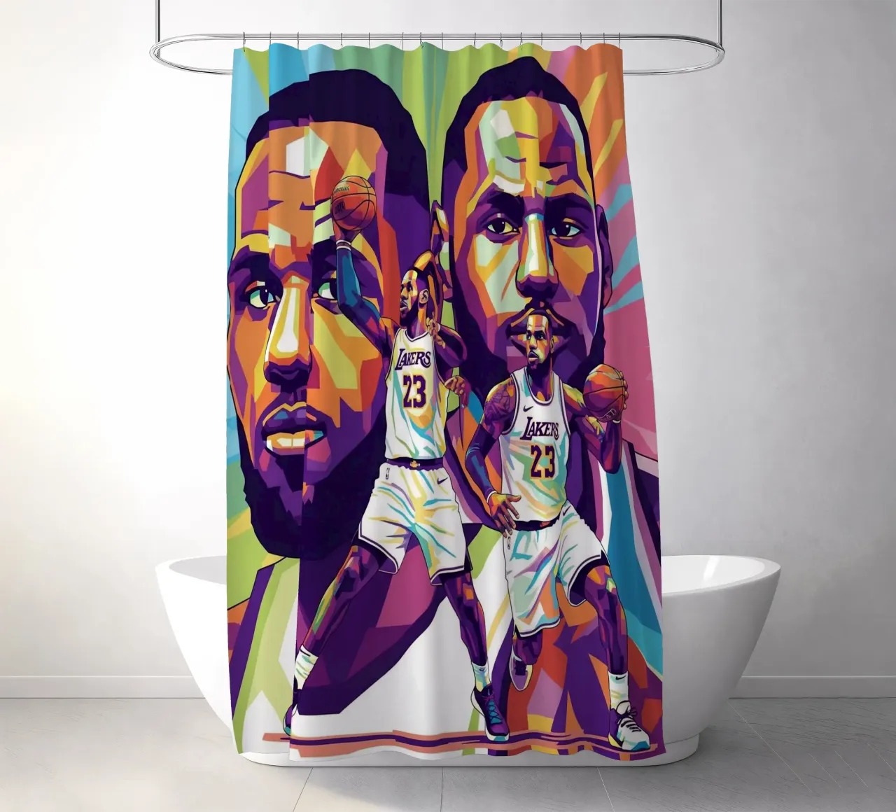Lebron James artistic design tenda da doccia da Hantamrata