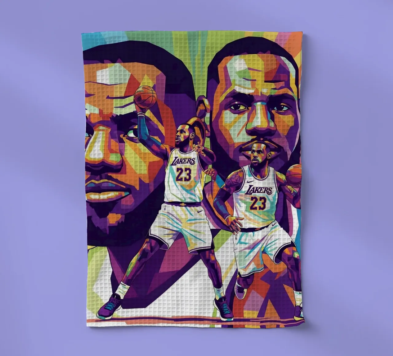 Lebron James artistic design torchon de Hantamrata